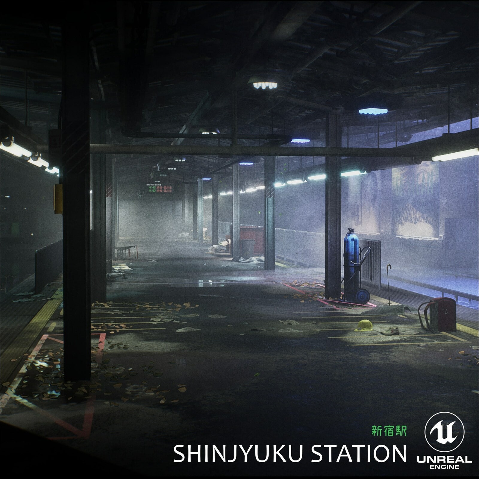 Shinjyuku-Station-in-UE4